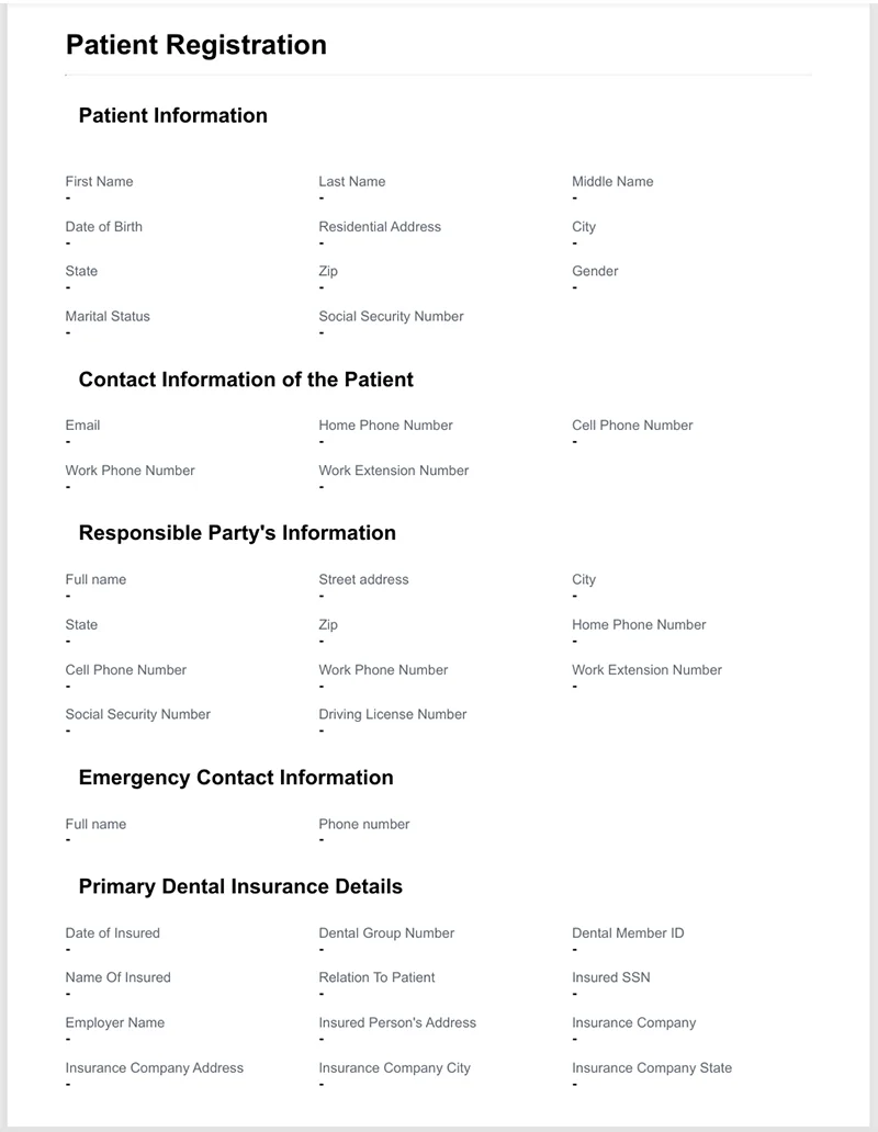 Adult Patient-Registration